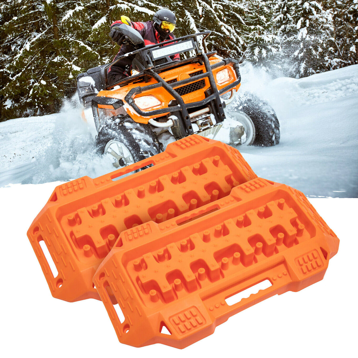 2pcs Recovery Traction Mats for Off-Road Mud, Sand, Snow Vehicle Extra –  Firebugmoto