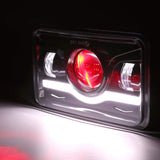 Firebug 2pcs 4X6'' LED Square Headlight Bulbs Projector High Low Beam Headlamp with Angel Eye for Wrangler Cherokee