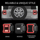 Firebug  Jeep Wrangler JL LED Tail Lights Smoked for 18-20 Wrangler Reverse Light Turn Signal Lamp Running Lights