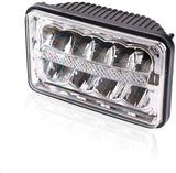 Firebug 5* 7" LED Sealed Beam Headlights + 15 inch 50W Led Light Bar with License Plate Frame Mounting Bracket Kit for Wrangler YJ Cherokee XJ, Sedan, Suv, Off-road Vehicles (4x6")