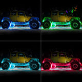 LED Rock Lights -8 Pod Lights with Phone App Control For Off Road Truck SUV