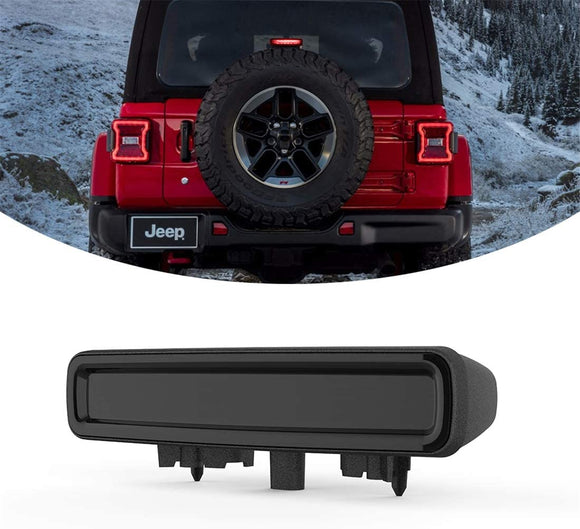 Firebug LED 3rd Brake Light Compatible for  Wrangler JL 2018 2019 Third Brake Light High Mount Stop Light (Black Housing Smoke Lens)