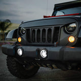 Firebug 4" Inch LED Fog Lights for 07-18 Wrangler JK Unlimited JK | Front Bumper Replacements 60W White CREE Led Chip Driving Offroad Foglights