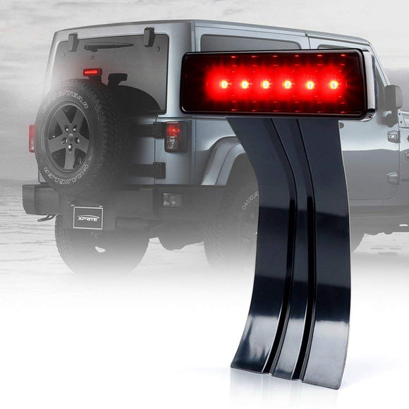 Firebug  LED Third Brake Lights Tail Lights w/Smoke Lens High Mount Stop Lights for 2007-2018 Jk Wrangler & Wrangler Unlimited JK