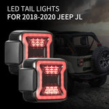 Newest Wrangler JL LED Tail Lights Smoked for 18-20  Wrangler Reverse Light Turn Signal Lamp Running Lights