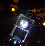 Firebug 5-3/4 5.75inch Black LED Motorcycle Headlight for Indian Scount Harley Iron 883 Dyna Street Bob XL1200 48 Street 750
