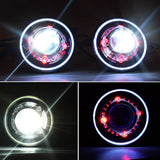Firebug 7 Inch  LED Headlights with Halos & Red Demon Eye for Wrangler 97-16, 2Pcs