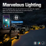 Firebug 4 Pod RGB LED Rock Lights Offroad Music Wireless Bluetooth Control ATV