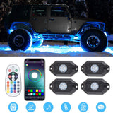 Firebug 4 Pod RGB LED Rock Lights Offroad Music Wireless Bluetooth Control ATV