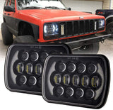 Firebug  Pair 5''x7'' 6''x7'' High Low Beam Led Headlights for Jeep Wrangler YJ Cherokee XJ H6054 H5054 H6054LL 69822 6052 6053 with Angel Eyes DRL