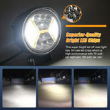 Firebug 2PCS Round LED Pods Driving Lights Bar with Amber DRL Light - 117W 12000LM Flood Spot Combo Beam Working Light Pod Off Road for Trucks,SUV,Hunters,,Boat etc.