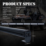 Firebug 36" Rear LED Chase Light Bars, All in One w/Strobe Brake Reverse Turn Signal Light for Yamaha, Can-Am Maverick X3, ATV, UTV, Side by Side and Off Road Vehicles - RYWWYR