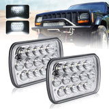 Firebug A Pair 5" x 7" 6x7inch Rectangular LED Headlights for  Wrangler YJ Cherokee XJ Trucks 4X4 Offroad Headlamp Replacement H6054 H5054 H6054LL 69822 6052 6053