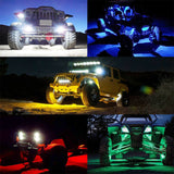 LED Rock Light Kits with 6 pods Lights For Off Road Truck Car ATV SUV Blue