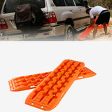 2pcs Recovery Traction Board Off Road Sand Track Truck Tire Snow Escaper Orange