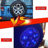 Spare Tire Light Third Brake Lights For 07-17 Wrangler JK & JKU 25 LED Blue